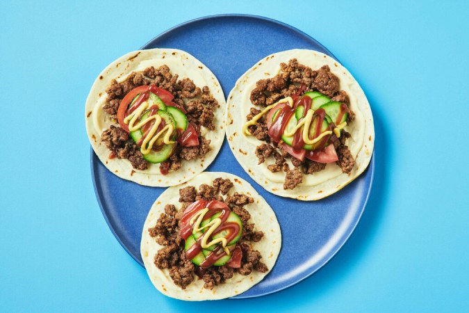 Dinnerly Beef Hamburger Tacos